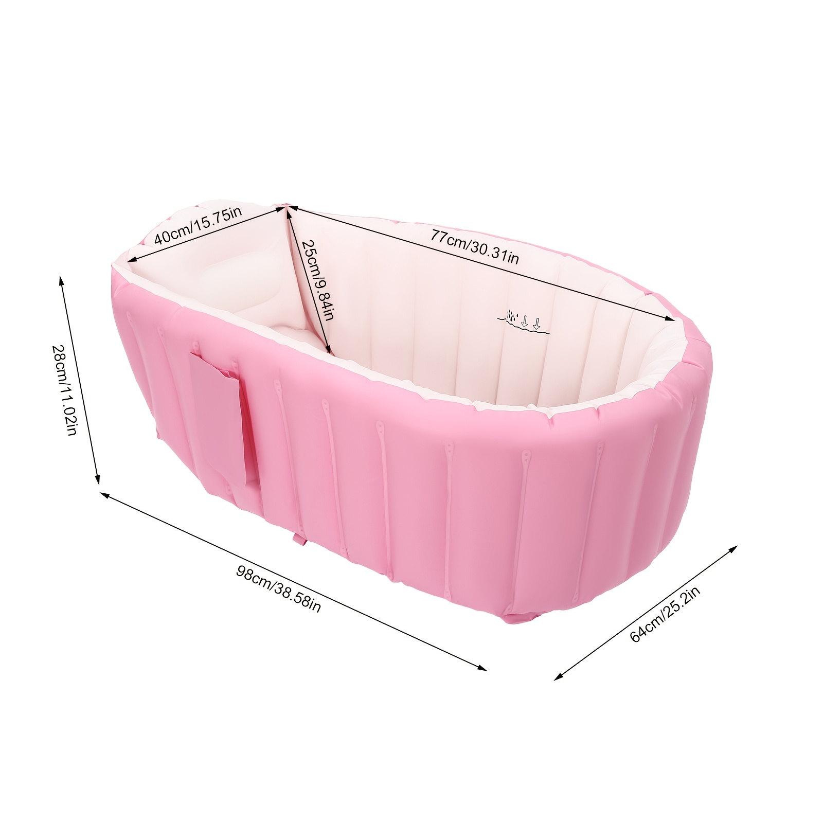 High Quality Inflatable Bathtub, Soft Pvc, Portable And Collapsible Bathtub, Including Foot Pump And Repair Kit, Suitable For Travel, Home And Hotel