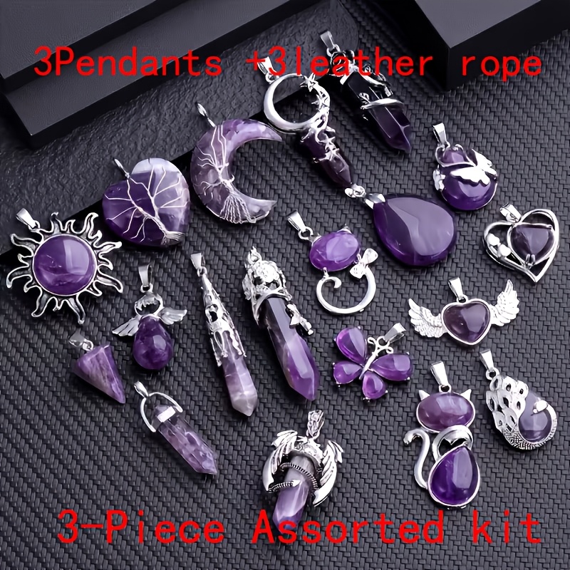 TEMU Random 6pcs Set Of Stone Pendants, Suitable For Daily Gifting, Holiday Presents Like Mother's Day, Father's Day, Easter, Creative Matching,