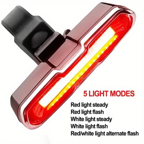 bicycle tail light multiple light red and blue light night bicycle riding tail light rechargeable high brightness bicycle tail light