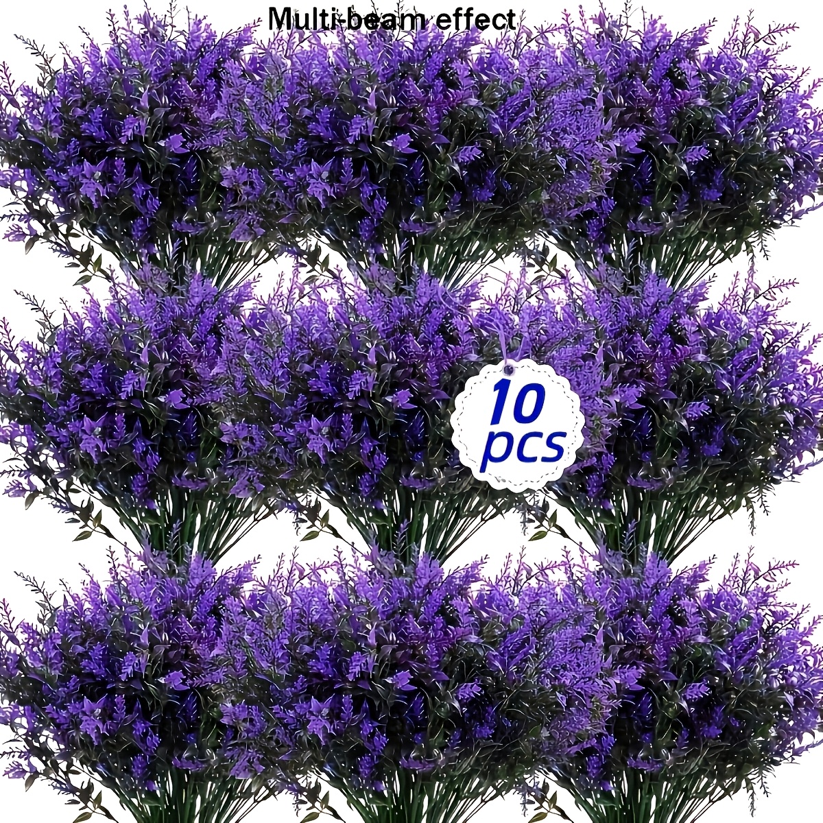 10pcs artificial lavender outdoor faux greenery holiday decor spring summer decoration suitable for indoor outdoor decor artificial flowers for   office hotel home decor wedding decor seasonal celebrations