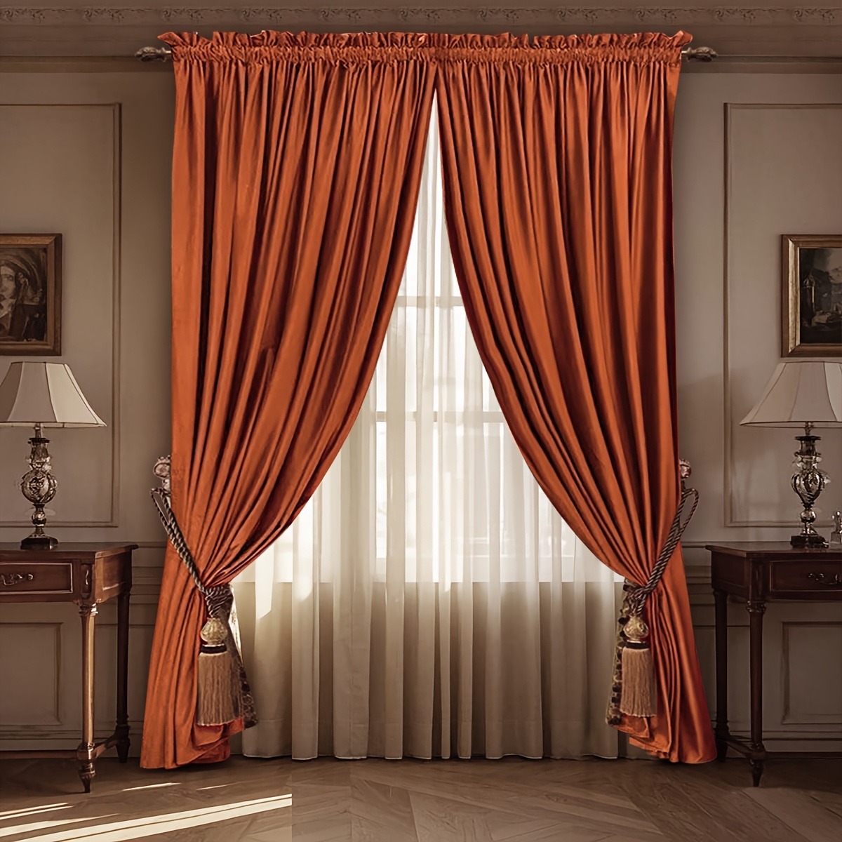 2er set vintage smaragdgrüne samt vorhänge uv schutz Temu Germany