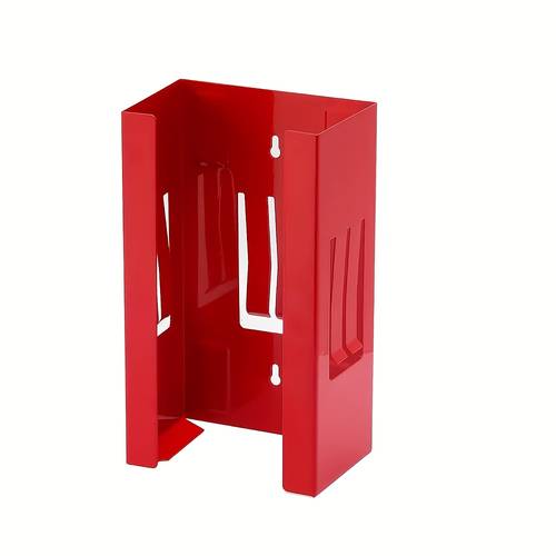 Heavy-Duty Magnetic Glove Box Holder - No Assembly Needed, Magnetic Base & Mounting Holes, Space-Saving Wall Organizer for Garage, Kitchen, Office, - Holds Gloves, Wipes, Bags - Red/Design, Compatible with Refrigerator, Toolbox, Salon, Kitchen Storage, , Durable Construction, Professional Settings, Utility Racks