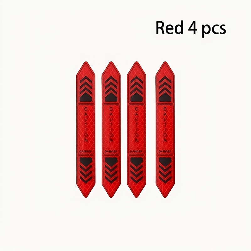 4pcs High-reflective Door Stickers - Diamond-level Body Visibility With Arrow Design For Nighttime Safety Decals