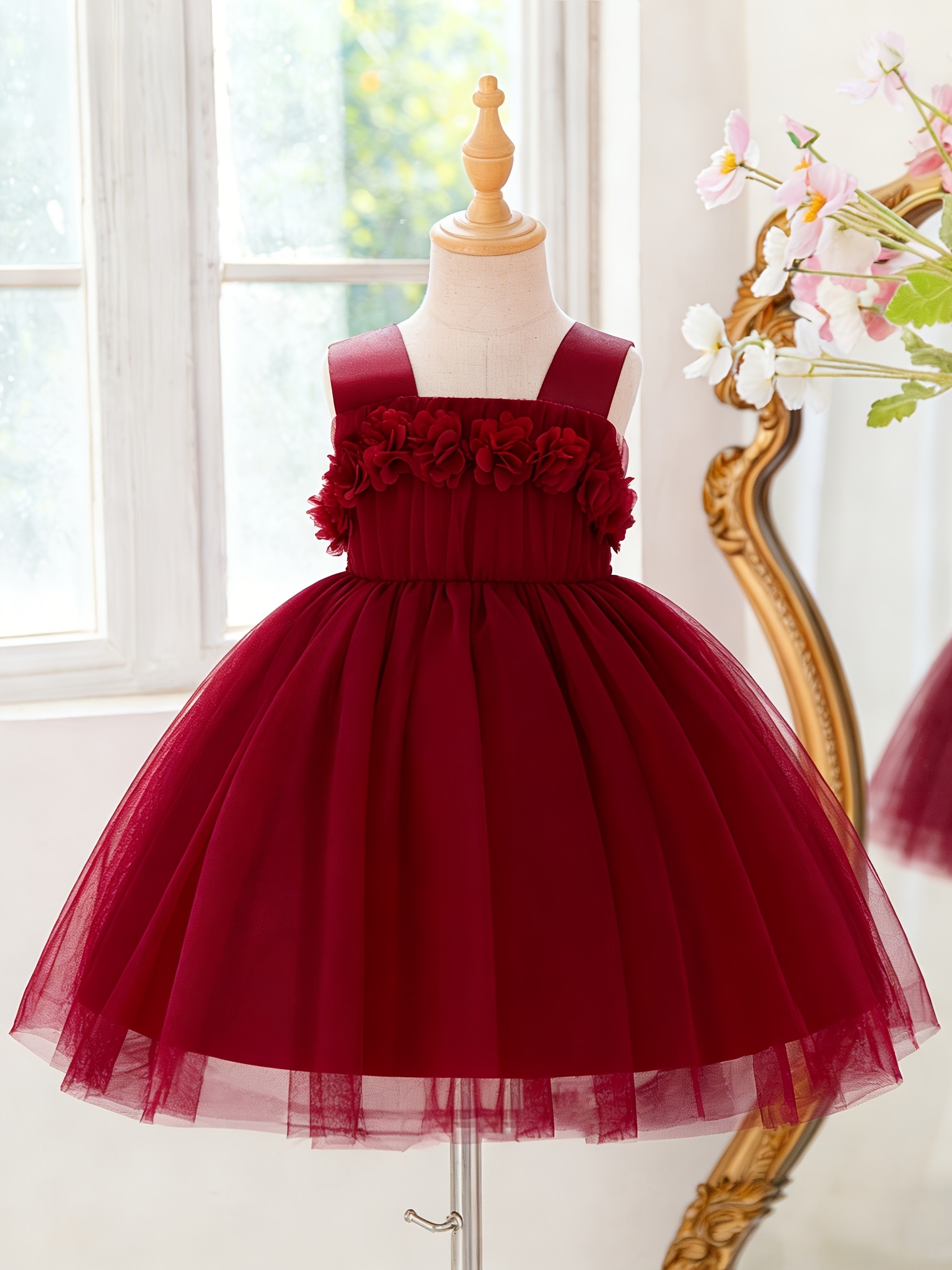 big girls party dress Fit and Flare Party Dress in Longer Length 7 / Pink Quilt