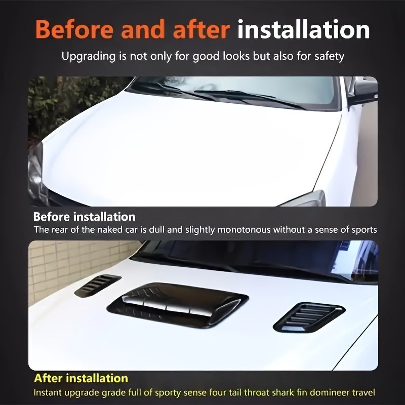 MAGIC 2Pcs Air Vent Hood Scoop, Vent Cover ABS Car Side Fender, Durable Car Modification Outlet Cover Decorative For Bmw I.50713668