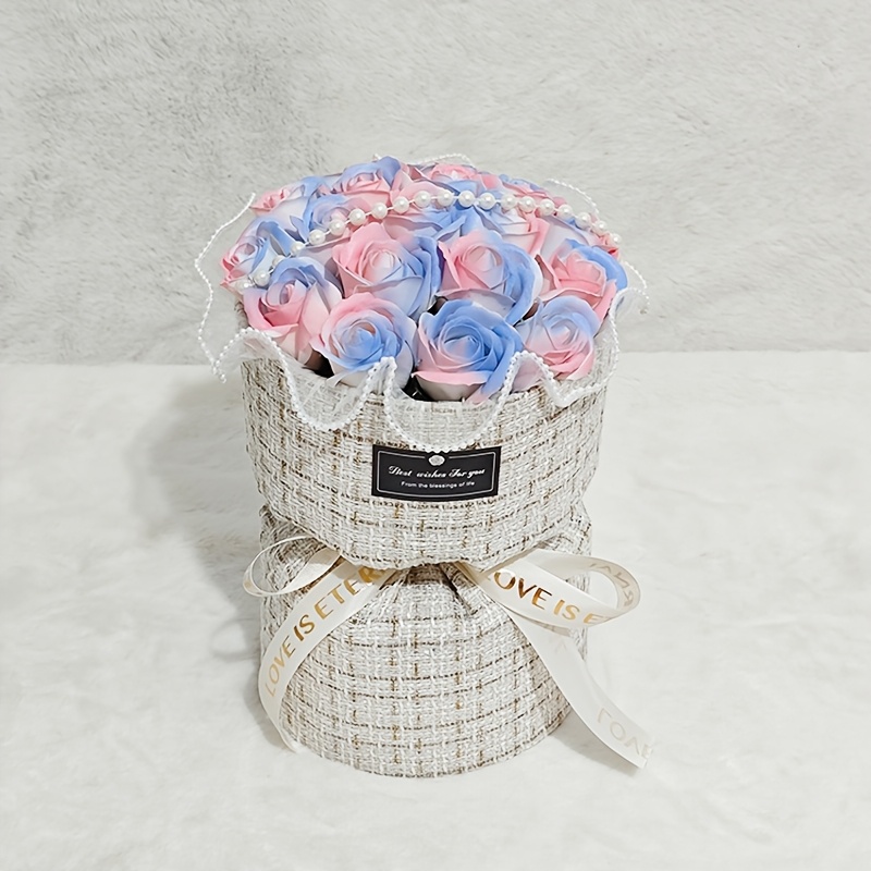 1pc, Rose Bouquet, Gift To Girlfriend, Best Friend, Wedding Anniversary, Birthday Gift, Soap Eternal Flower Bouquet, Valentine's Day Gift, Mother's Day, Graduation Gift, Christmas Gift
