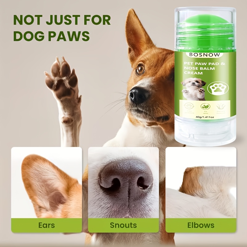 40G Pet Paw And Nose Care Stick, Plant Extracts, Preventing Paw Cracks, Keeping Paws Soft And Moist, Forming a Barrier for Your Beloved Pet'S Health, Suitable for Cats And Dogs, Portable, Powerful Moisturizing, Deep Nourishment, Pet Skincare
