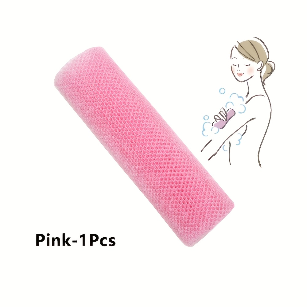 Long Rectangular Bath Loofah Net for Back Scrubbing