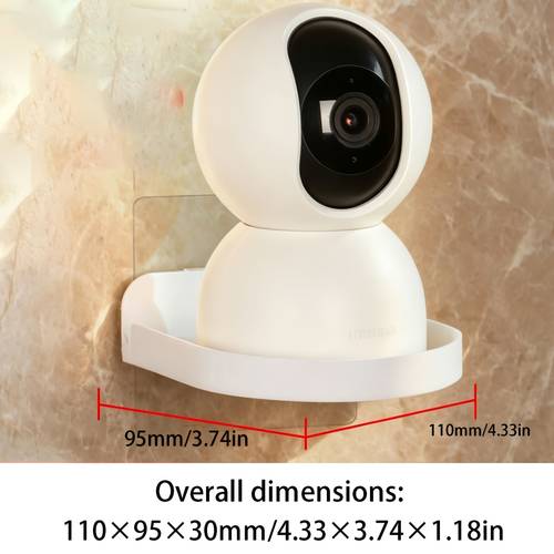 1pc no drill security camera shelf bracket wall and ceiling mount universal indoor surveillance camera holder multi type compatible home camera display stand