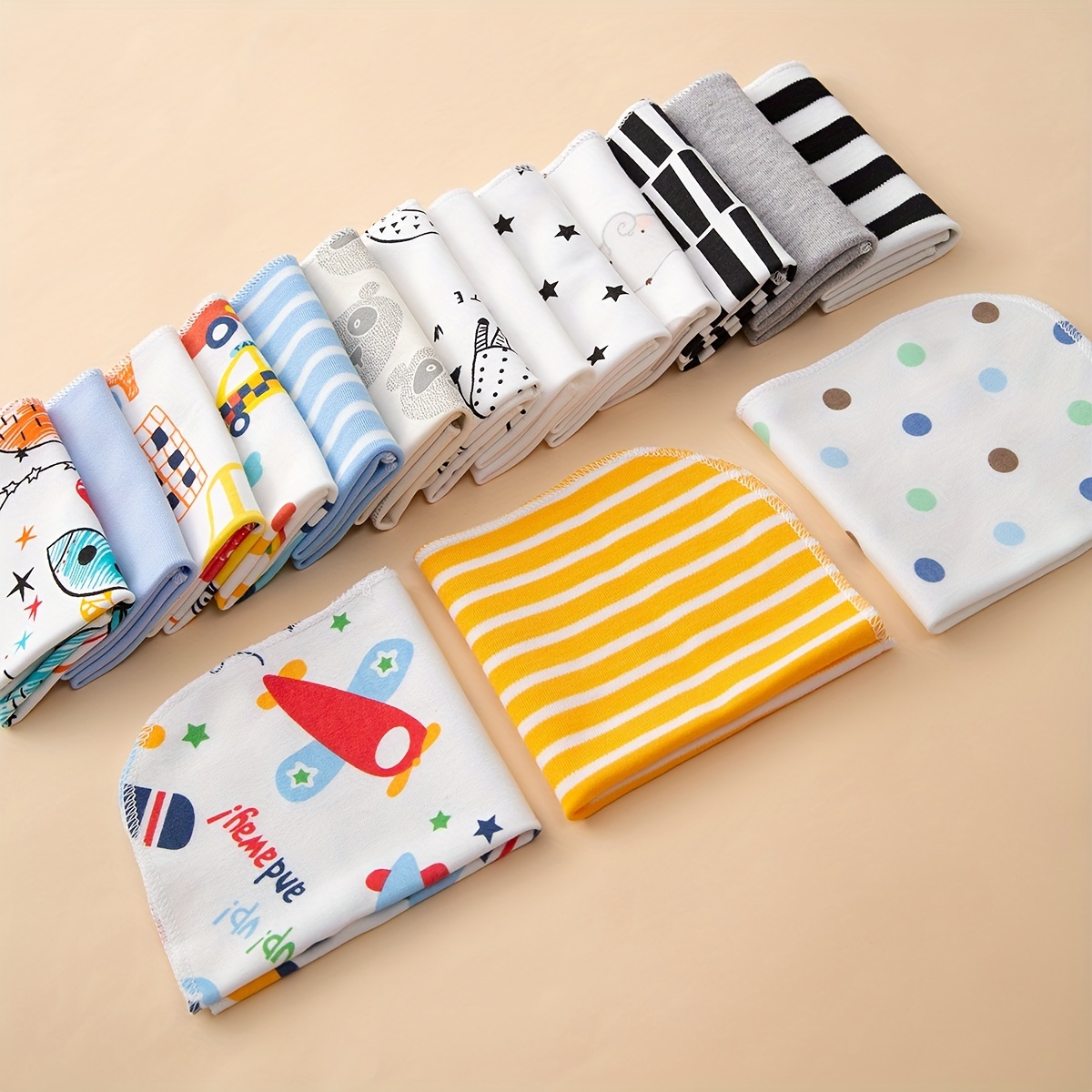 16pcs Saliva Towel Newborn Feeding Towel Burp Cloth Soft Comfortable Absorbent Handkerchief