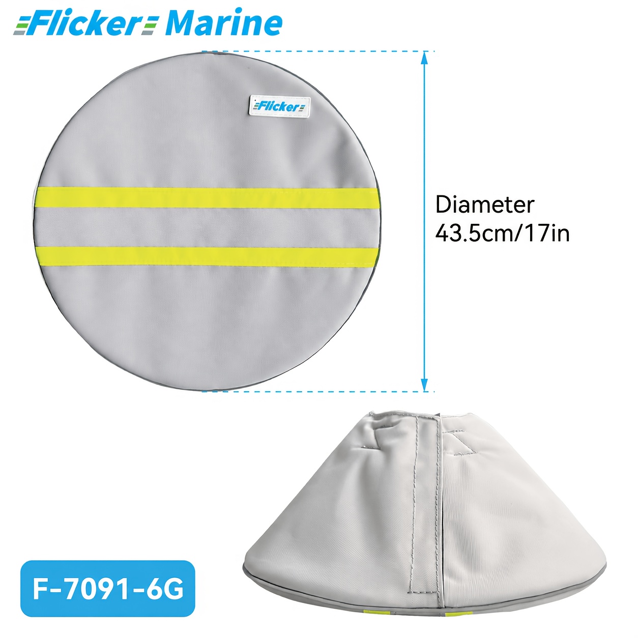 Boat Engine Propeller Cover with Reflective Strips for Night Visibility
