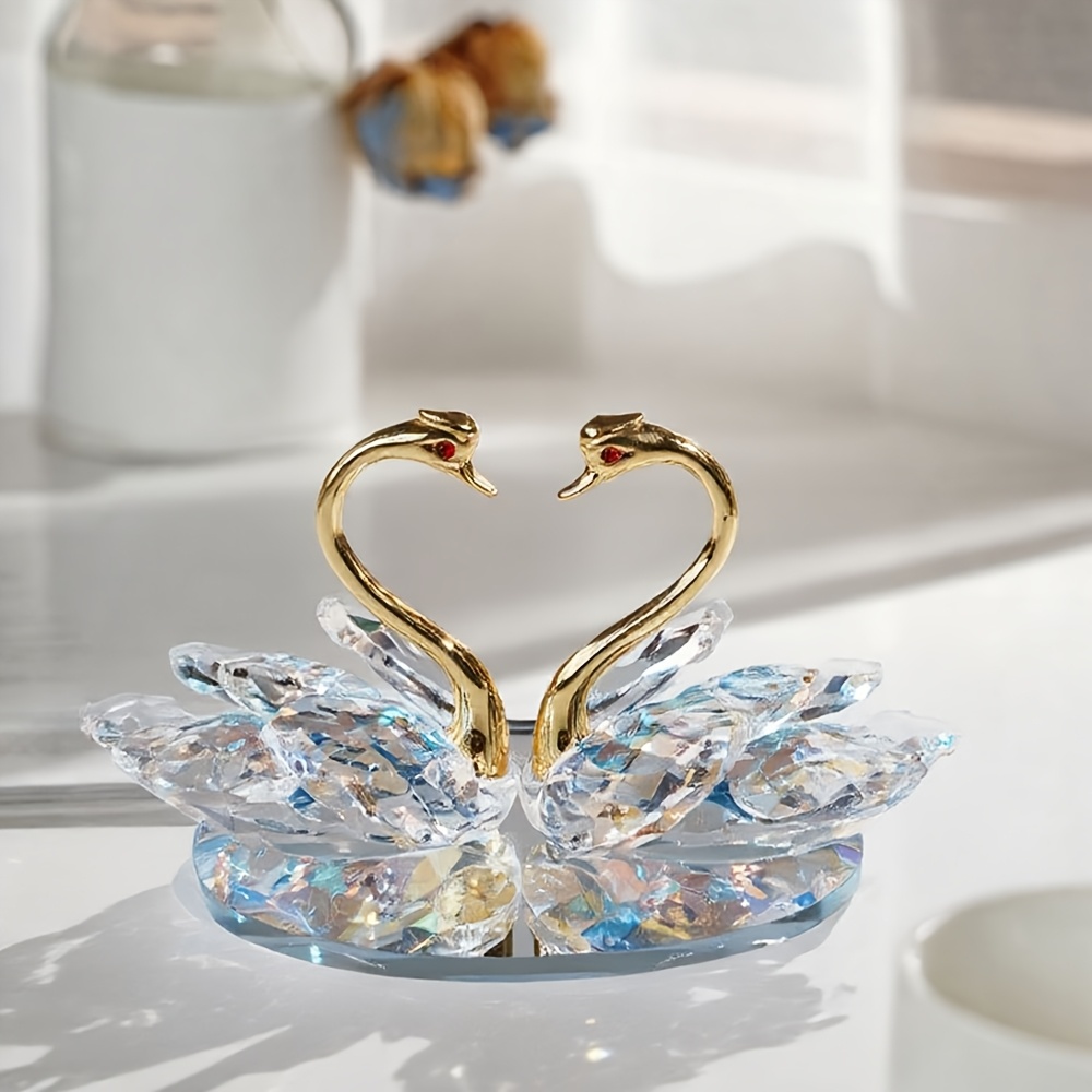 Dynamic And ! Swan Ornament Showcases Exquisite That Embodies , A Must-have Treasure! -shaped Crystal Unlocks Of Home Decor And Fashion Aesthetics