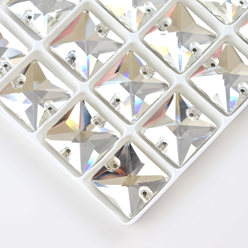TEMU Strass in vetro piatto, 10 pezzi, 12 mm, strass a pinza di fascia , accessori da cucito, decorazioni multifunzionali lucide per matrimoni, borse
