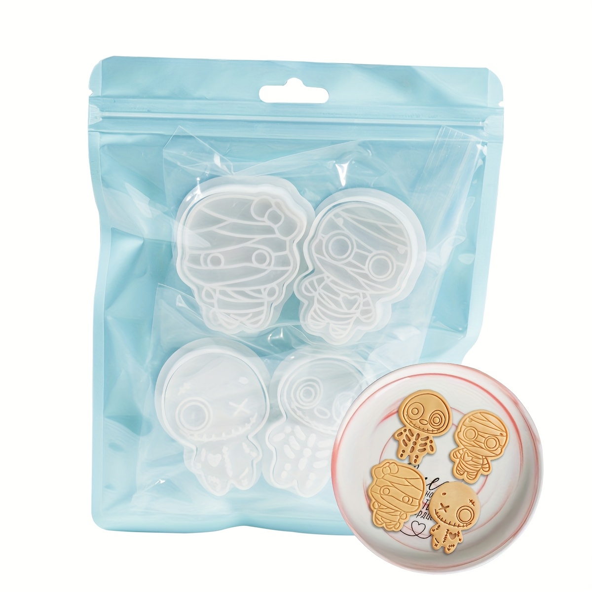 Halloween Skeleton Diy Cookie Mold, Home Press-type Baking, Hand-baking Frosting Cookie Mold