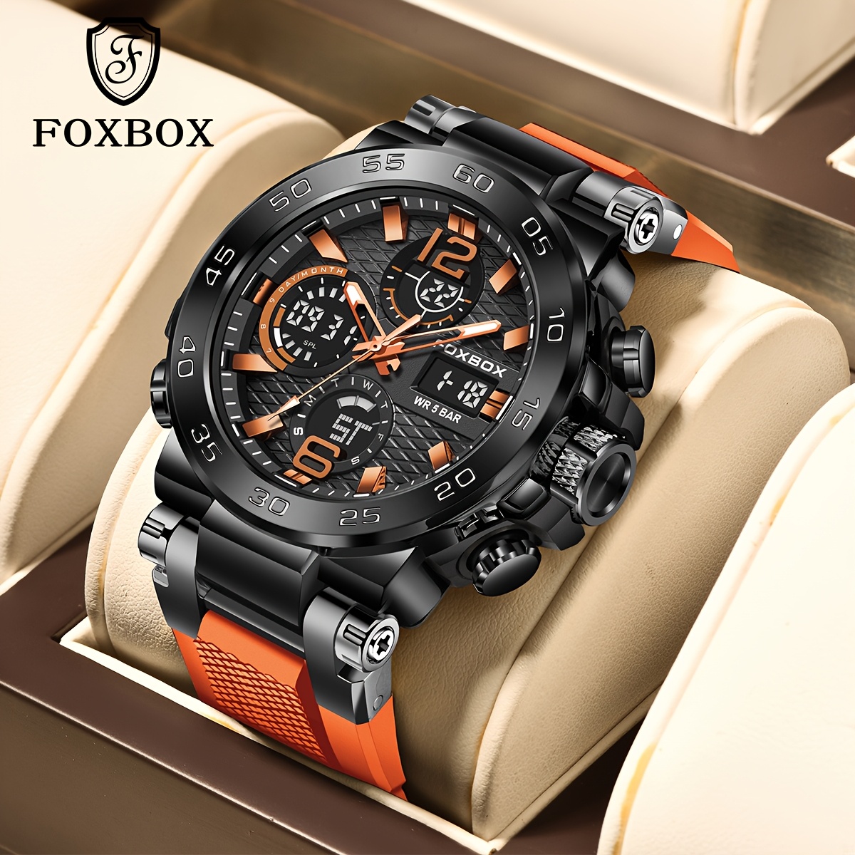 Image of Lige Men' & Multifunctional Electronic Watch With (digital/),, Stopwatch, Alarm Clock, Date Display, Quartz Movement - Sport Watch Suitable For Swimming, Outdoor, Daily Use -