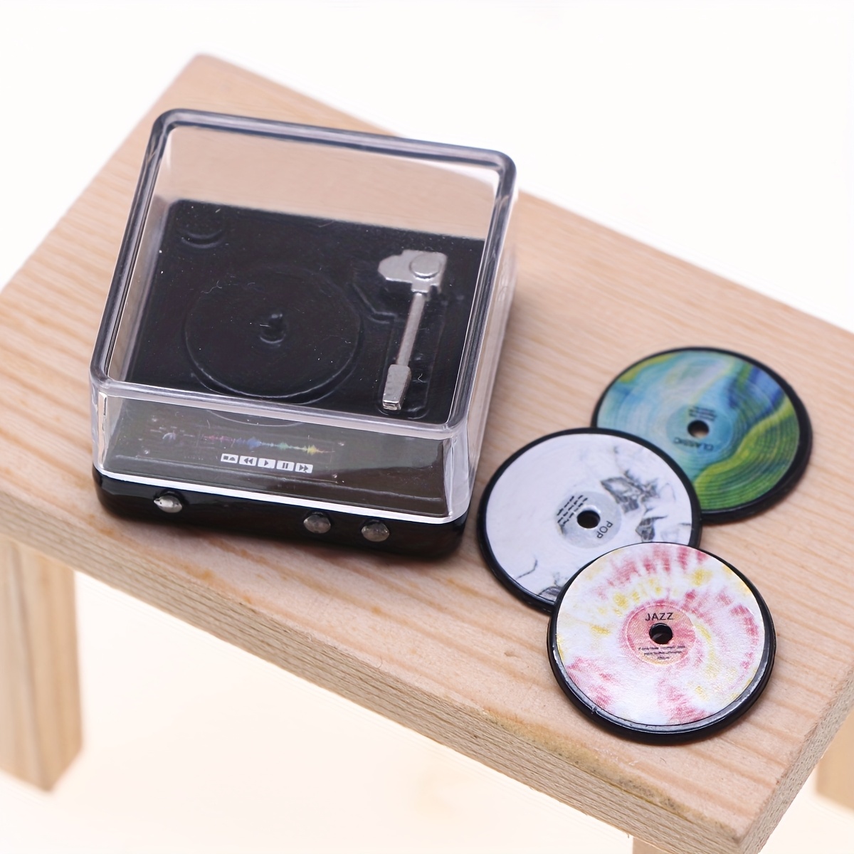 Image of Dollhouse Player Mini Cd Disc Player, Diy Self-assembled Bedroom Living Room Miniature Scene Model, A Collectible Gift For Hobbyists And Enthusiasts