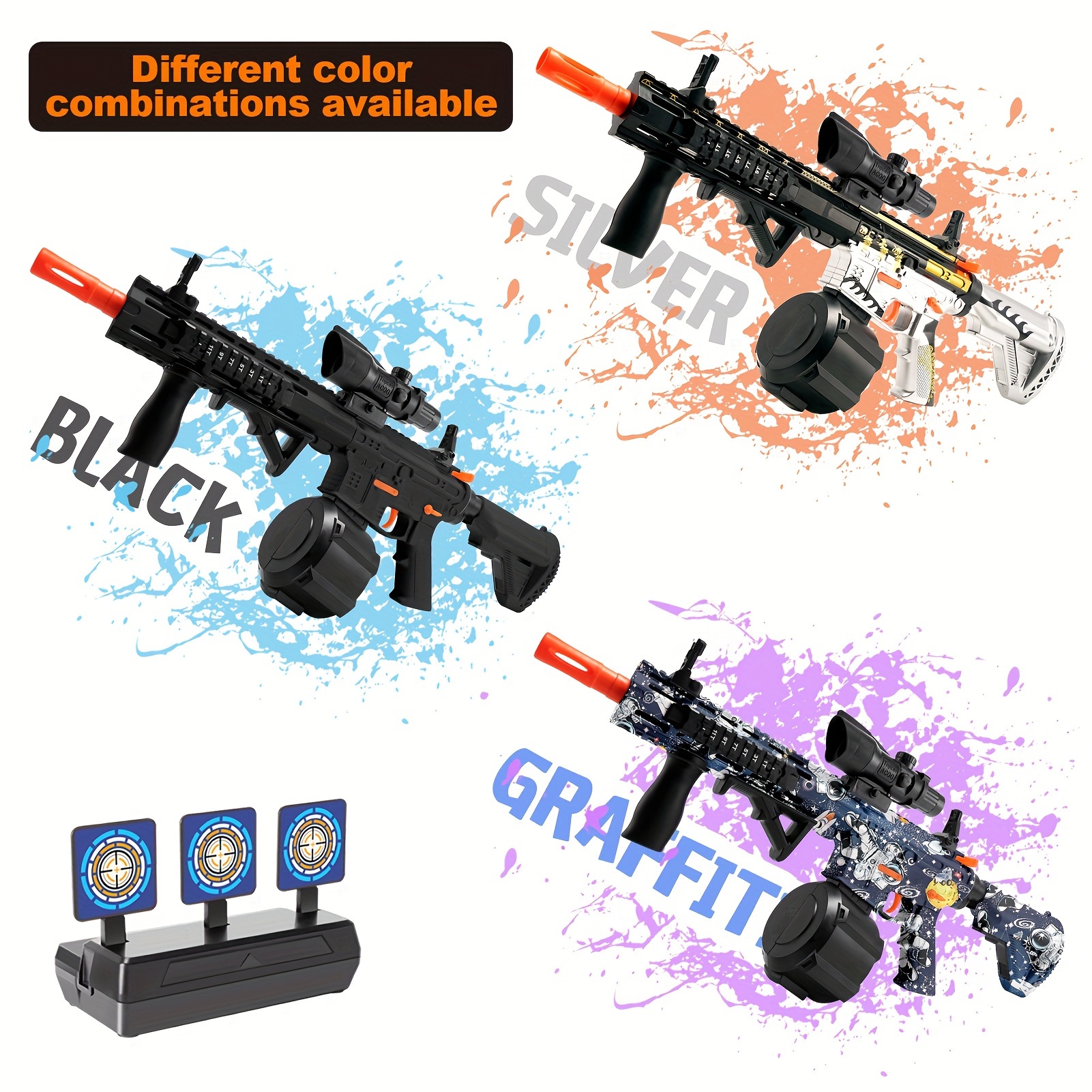 Barrett M82 electric automatic gel blaster toy for boys, Christmas gift for  kids, manual and electric 2 modes