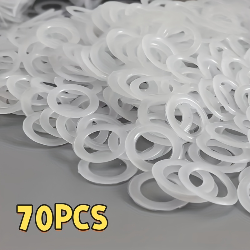 TEMU 70pcs/170pcs/350pcs/550pcs Anillos de Crochet Redondos de Plástico Aros O para Suministros de Manualidades Bolso de Tejido de Crochet Adiciones