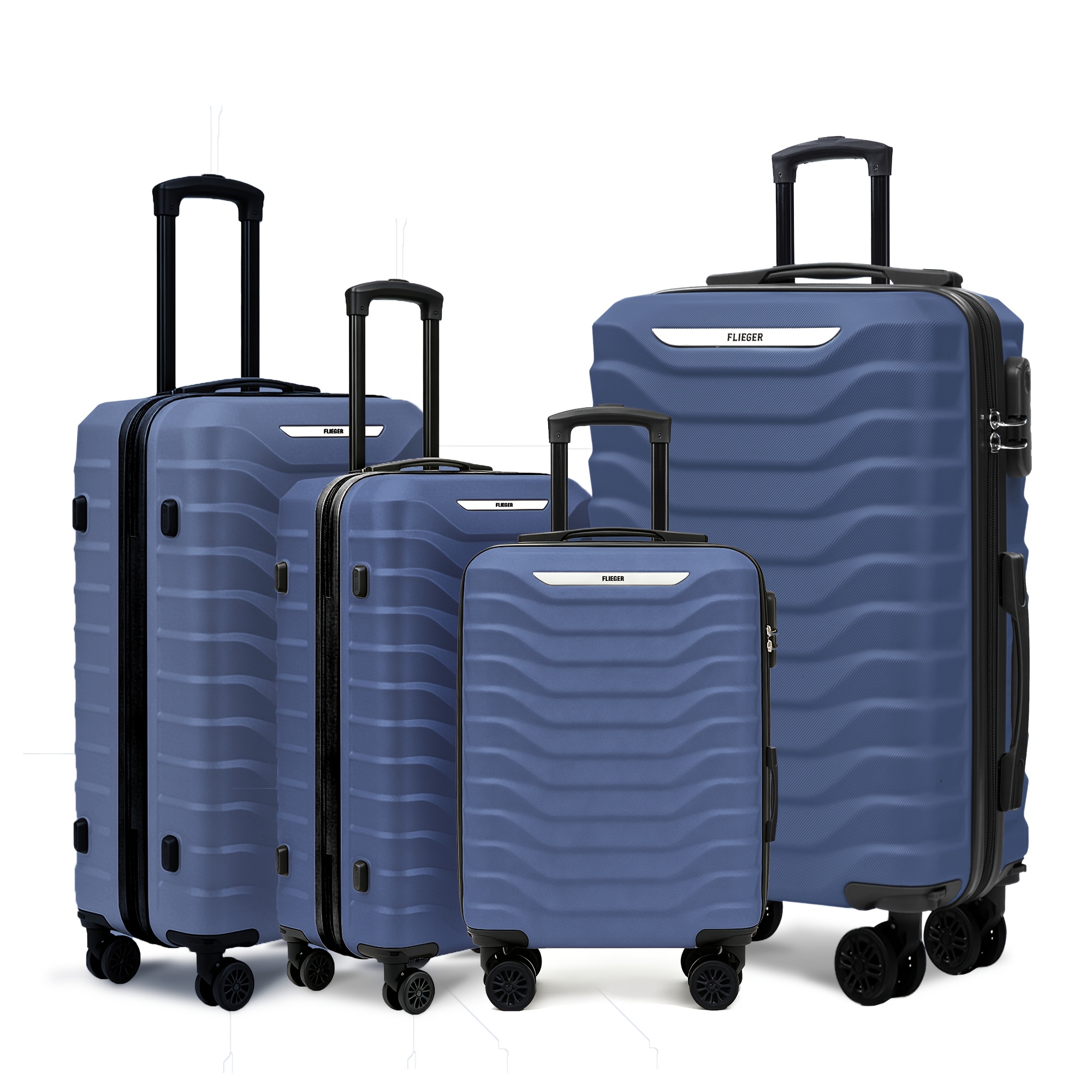 4pcs/ystyle New High-end Fashion Luggage Set (18+20+26+28 Inch), With Carry-on, Suitable For , Honeymoon, Unisex, Multi-functional Luggage With Multiple Color Options, Gift
