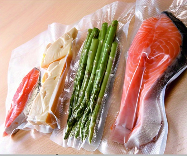 tear resistant vacuum sealer bags 3 rolls plastic   storage for fruits vegetables meats no power required prolongs freshness details 3