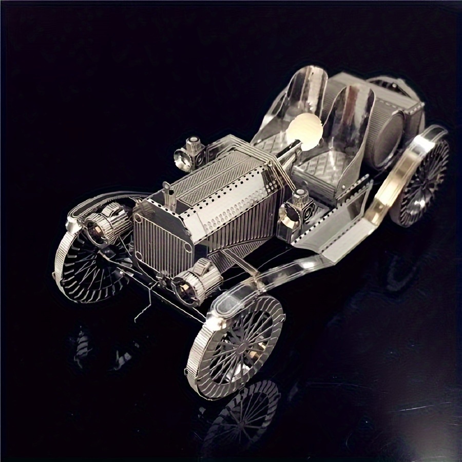 

Diy 3d Metal Puzzle Antique Car Model Kit - Stainless Steel, Glue-free Assembly, Desktop Decor, Perfect For Christmas & Birthday Gifts, Ages 14+