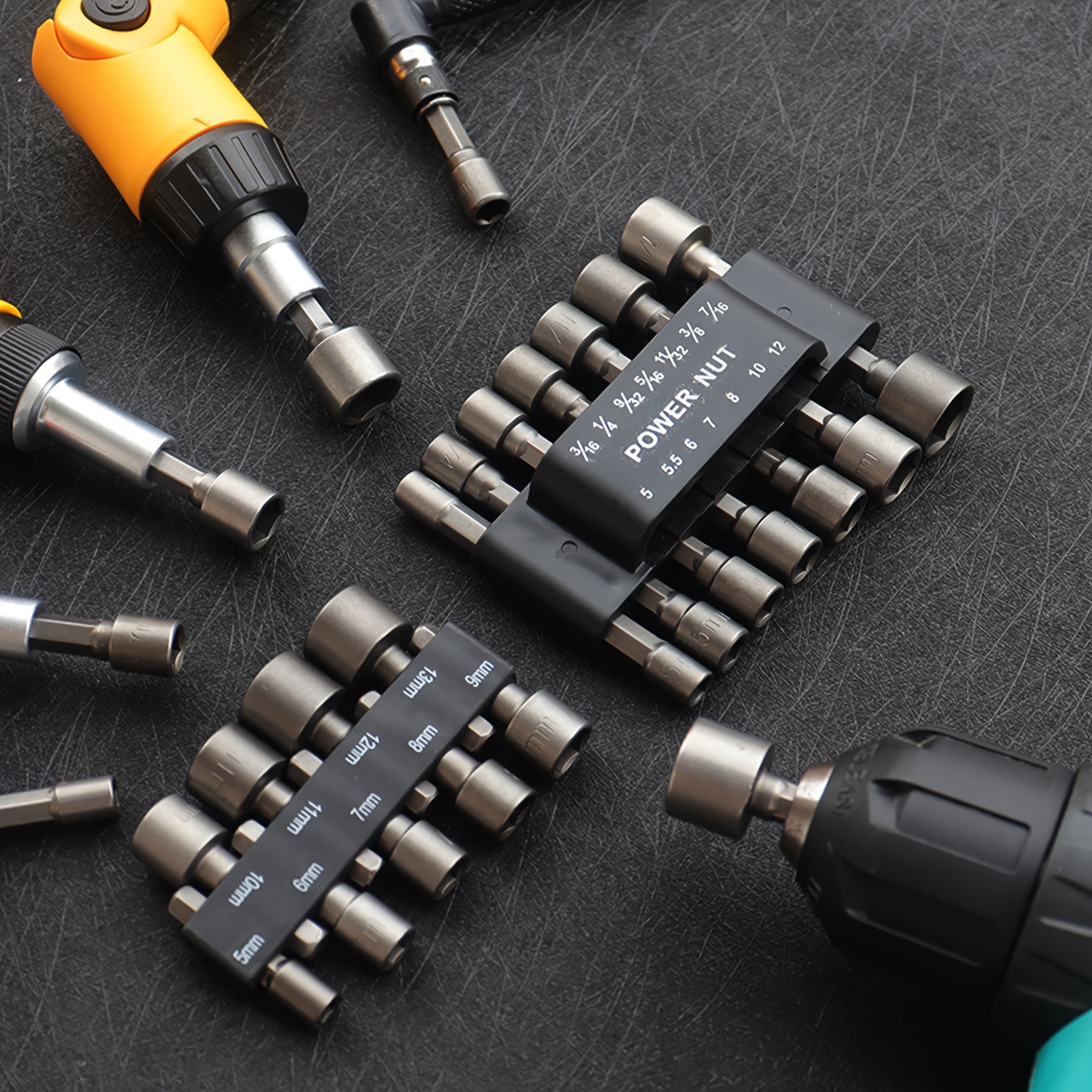 

14-piece Alloy Steel Hex Power Nut Driver & Drill Bit Set With Socket Adapter -