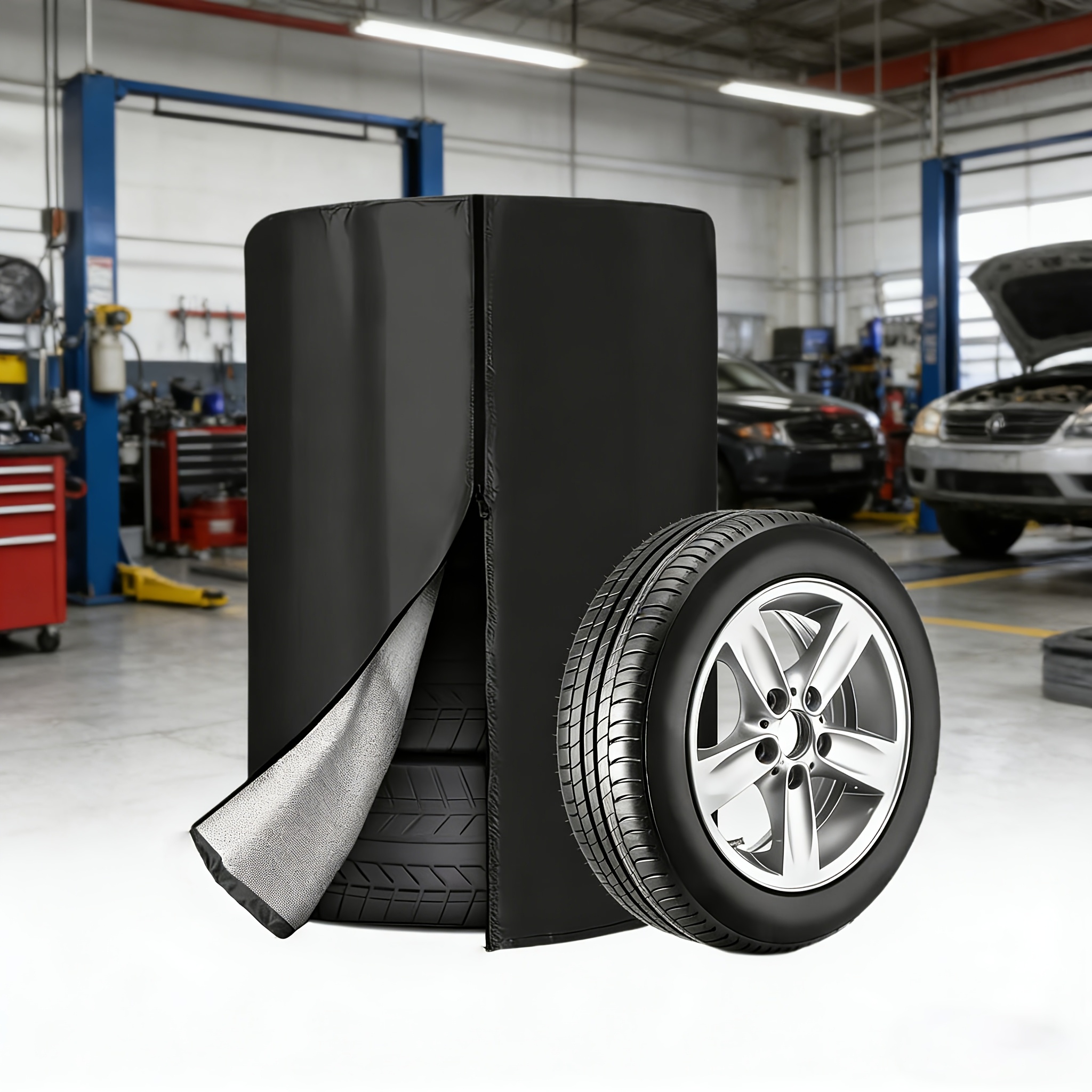 TEMU 1pc Tire Storage Bag Large Tire Cover,tire Storage Cover For Rvs, Suv, Trailers, Campers, Cars And Trucks, Outdoor Indoor 4 Tires 32 Inch