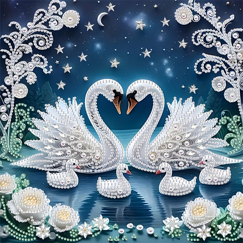Lake Kit 11.8*11.8in - 5d Diy Crystal And Acrylic Mosaic, Unique Irregular Shape Diamonds, Unframed Handmade Wall Decoration Gift, Perfect Universal Gift