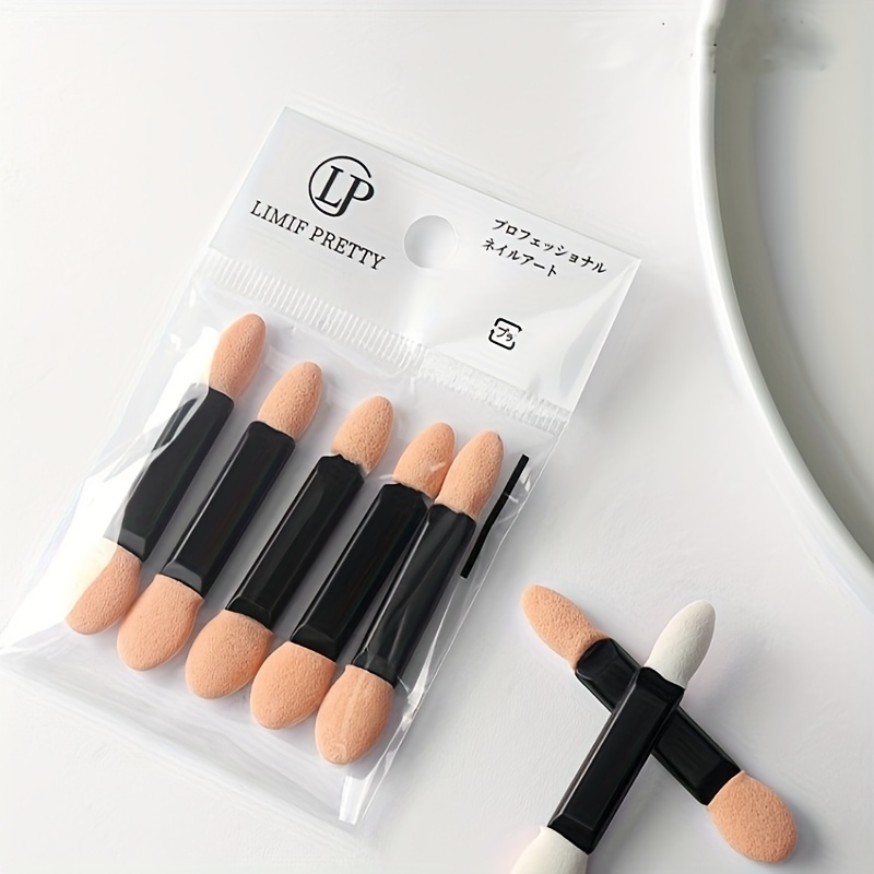 2024 New Mirror Powder Applicator Double Head Sponge Stick Eye Shadow Brush Disposable Makeup Nose Shadow Stick Beauty Tool