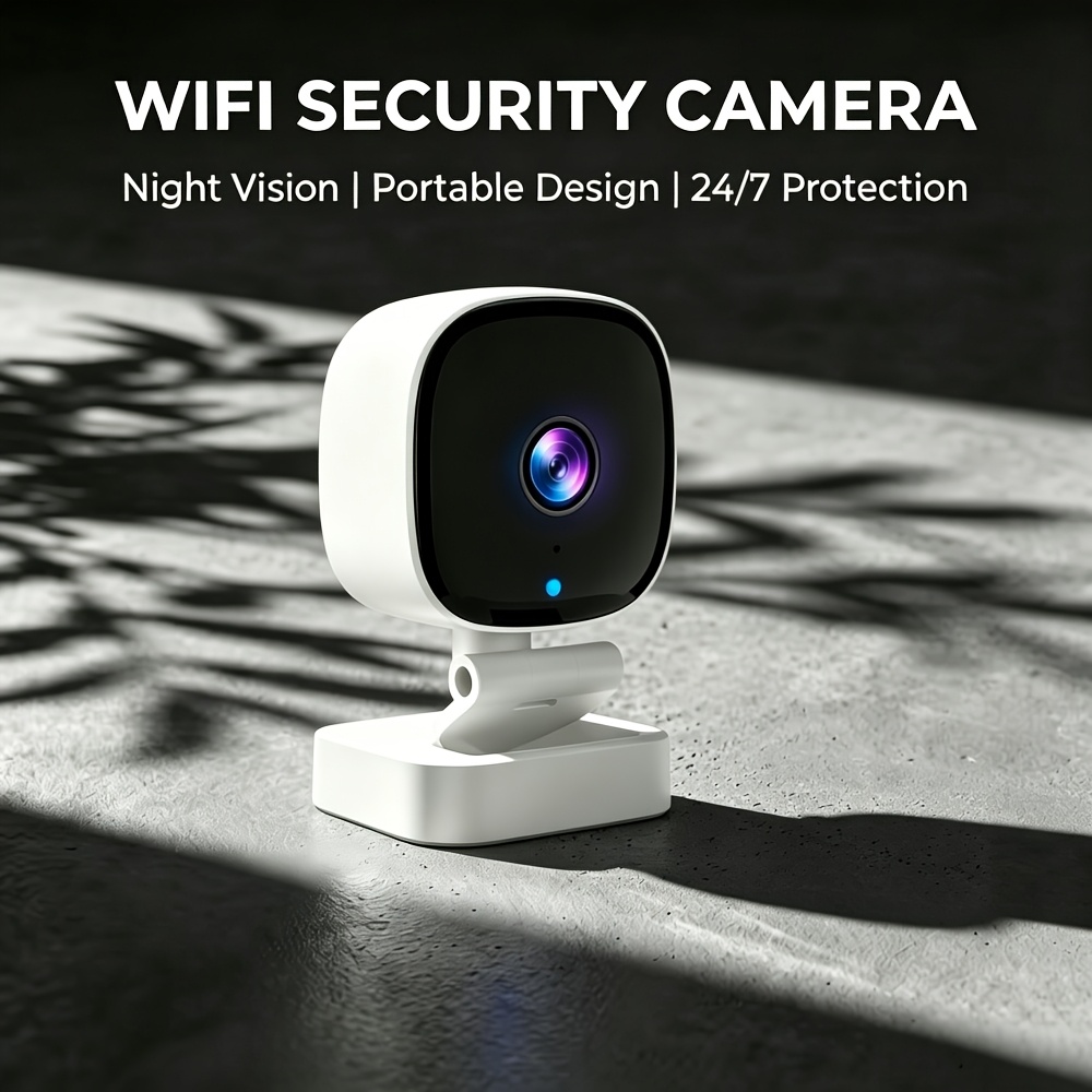 Wireless Pet Monitor, Mini Indoor Security Camera With Tracking & Night Vision, Via App, Sd Card Recording, Multi-user Share, Easy Wall Mount For Home