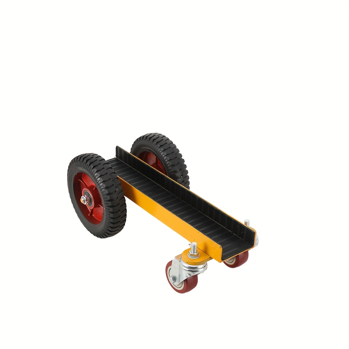 Image of Heavy Duty 500kg Load Capacity Plate Trolley With Rubber Tires – Four-wheeled Transport Cart For Marble, Stone, And Heavy Items, Heavy Item Transport | Flatbed Trolley | Secure Wheel Placement