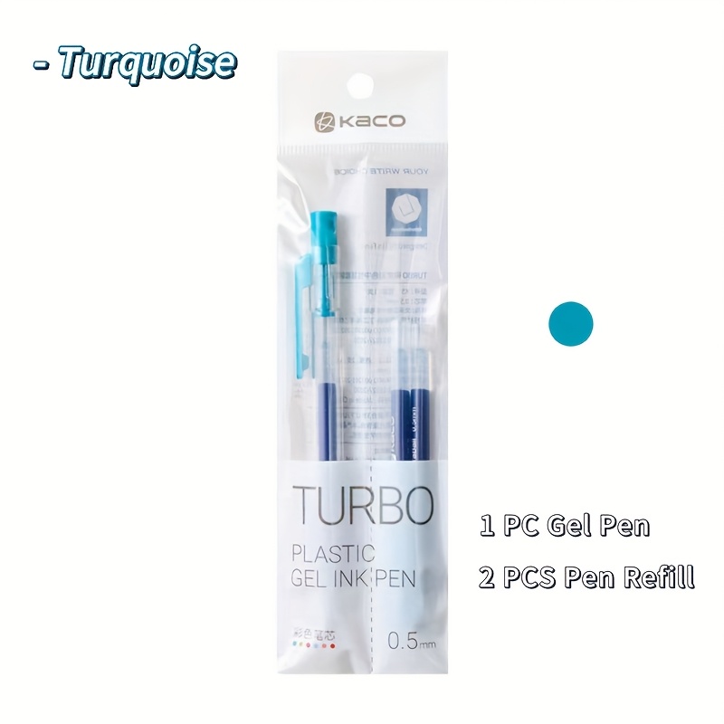 TEMU 1pc Gel Pen With 2pcs Pen Refill Set Colored Gel Pen 0.5mm Pen Writing Pen Office Supplies