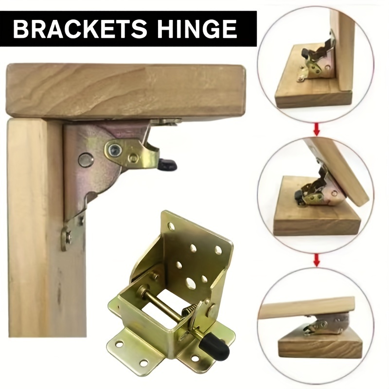 90°Self-Locking Hinge Leg Accessories, Brackets for Folding Table Legs,  Kitchen Folding Table, Supporting Sofa Folding Foot, Invisible Foot,  Furniture Accessory Connector (2 pcs) : : Tools & Home Improvement