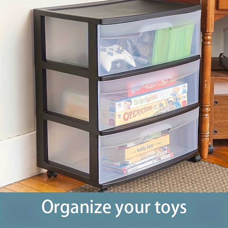 

Spacious Triple-drawer Storage Cart In Black