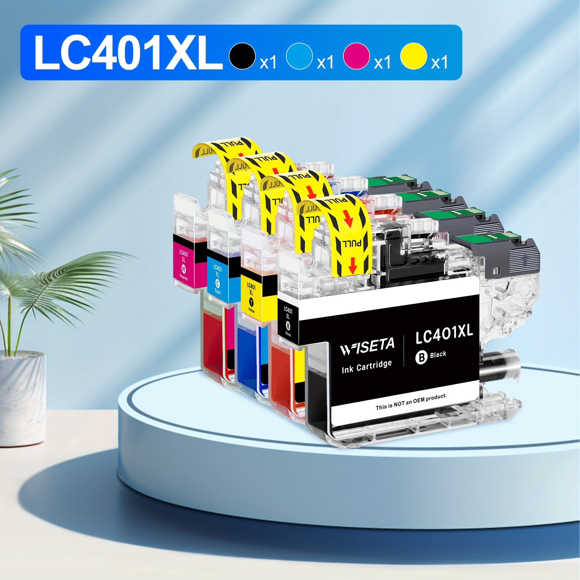 

4 Pack Lc401 Ink Cartridges Compatible Replacement For Brother Lc 401 Lc-401 Lc401xl High Yield Use To Brother Mfc-j1010dw Mfc-j1012dw Mfc-j1170dw Printer (black, Cyan, Magenta, Yellow)