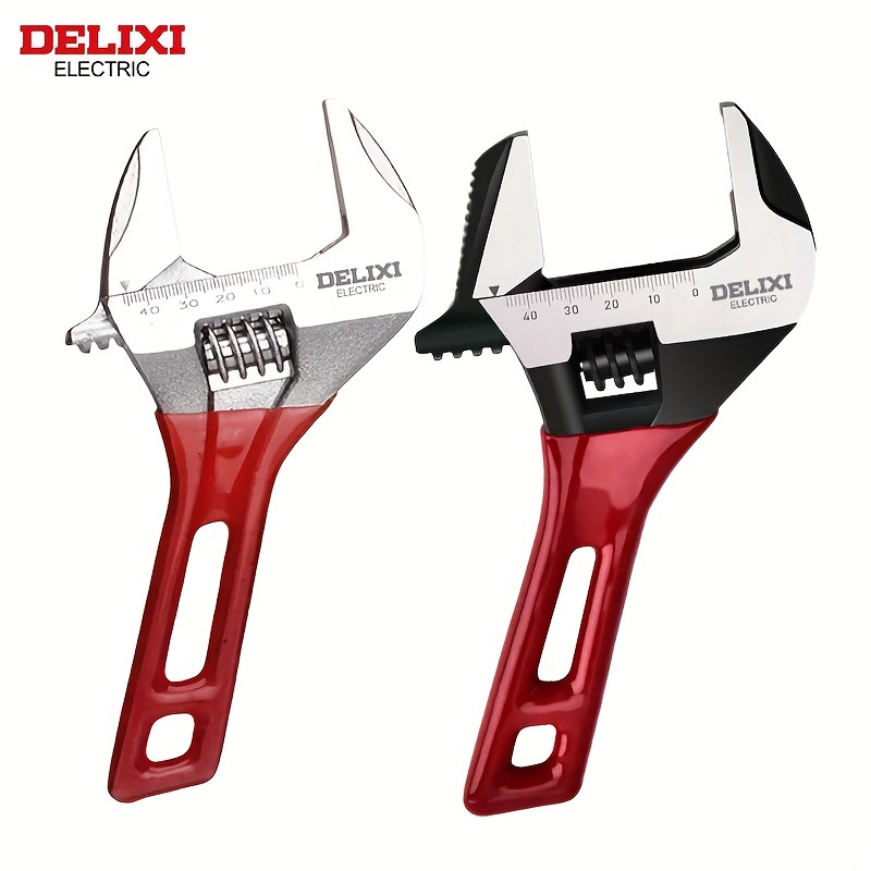 

1pc Electric Adjustable Wrench Mini Short Handle, Large Opening Multifunctional Quick Release Pipe Pliers, Metal Small Adjustable Spanner