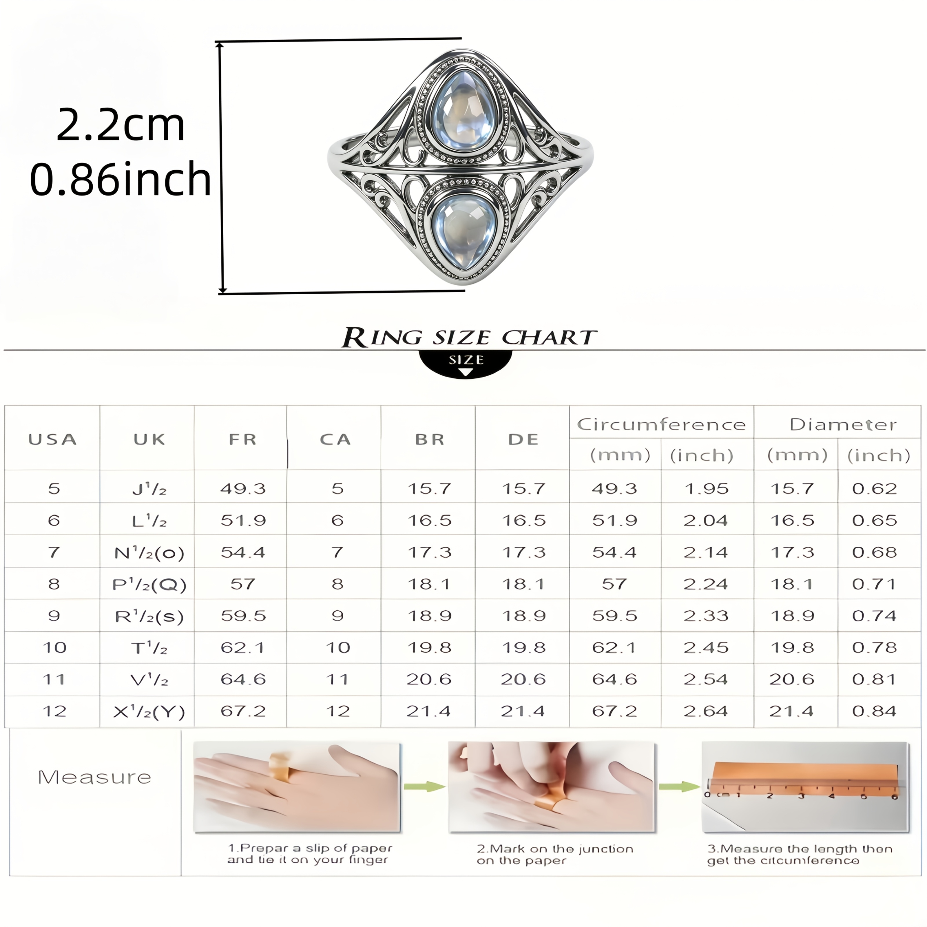 Women's Luxurious Vintage Wide Band Ring