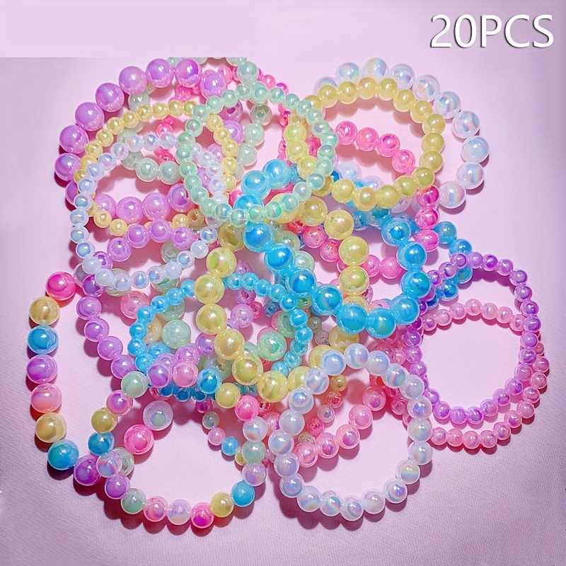 

20pcs Multi-color Acrylic Bracelet, Cute And Playful, Suitable For Daily And Holiday Gifts