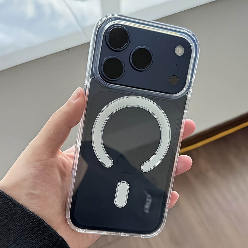 TEMU Чохол для телефону - Розкішний прозорий магнітний акриловий чохол для Iphone 18 Pro Max 18 Pro 17 Pro Max 17 Pro 17 16 Pro 15 Pro Max 15 Pro 15
