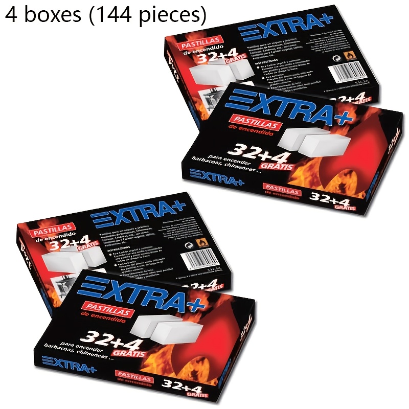 (144pcs) Solid , Solid Fuel, Fast Burning, Multiple Applicable , For Igniting Charcoal For Grilling, Barbecue Fuel, Essential For Outdoor Grilling And Cooking