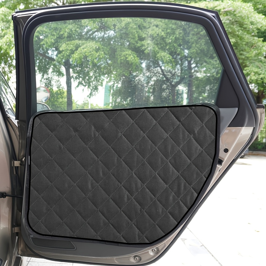 TEMU 2pcs Waterproof Quilted Dog Car Door Protectors, Scratch & Dirt Resistant,, Universal For Cars, Suvs, Trucks, Free With Purchase: 1 Roll Of Paw-print Dog Poop Bags