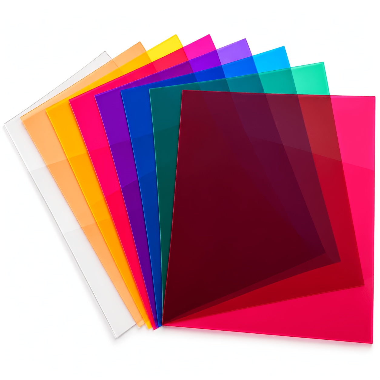 TEMU 9 Sheets A4 Transparent Color Filter Gel Sheets Suitable For Led Lights, 9 Colors Lighting Gels With Color Filters For Photography Flash, Studio