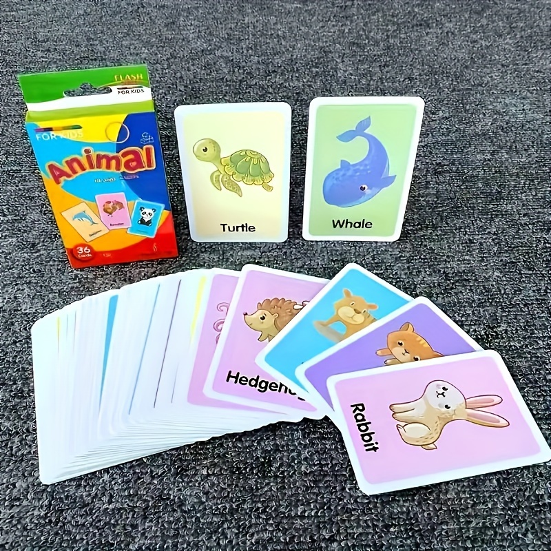 Image of A Box Of Memory Cards Featuring Letters, Animals, Fruits, Colors, And Body Parts, A Of Options For Visual Word Memory