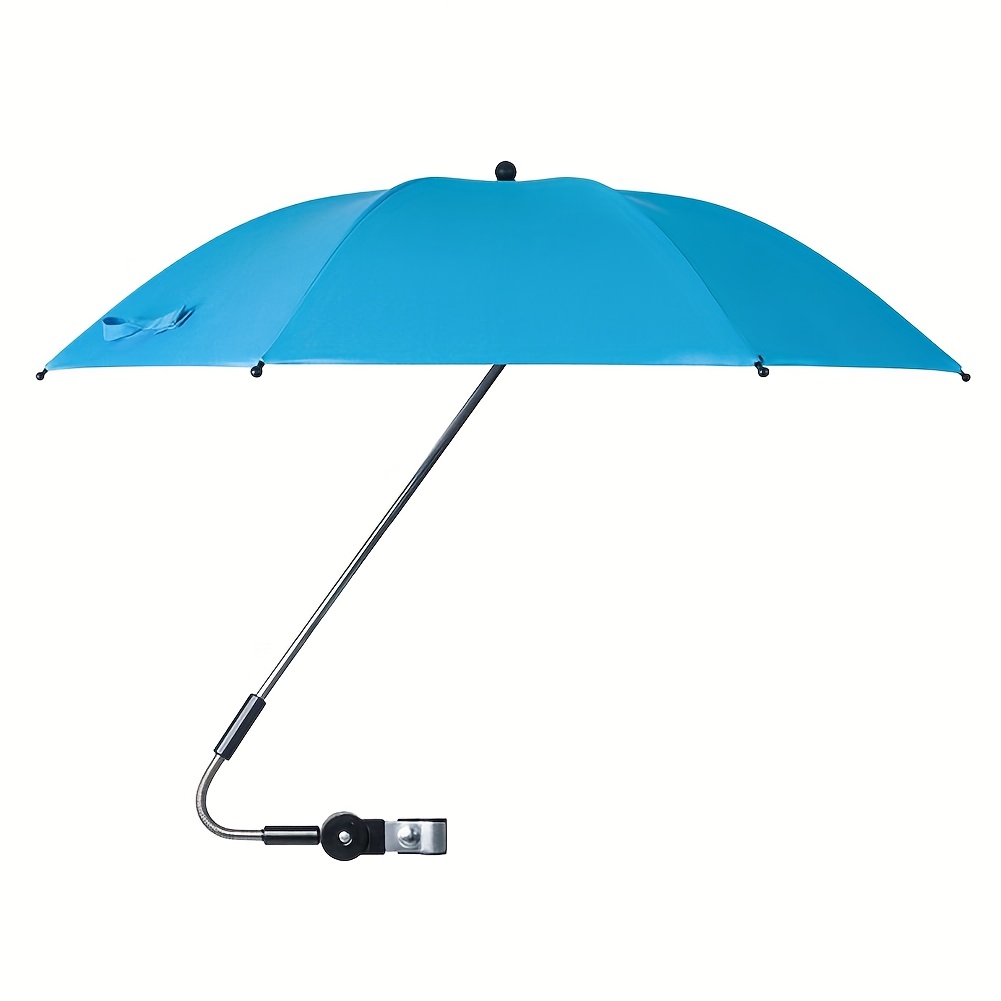 Image of Chair Beach Umbrella Clip, 360° Adjustable Umbrella, Suitable For Chairs, Upf50+ Outdoor Patio Umbrella, Suitable For Beach Chairs, Courtyard Chairs, Wheelchairs, Camping Chairs, Golf Cart Umbrella