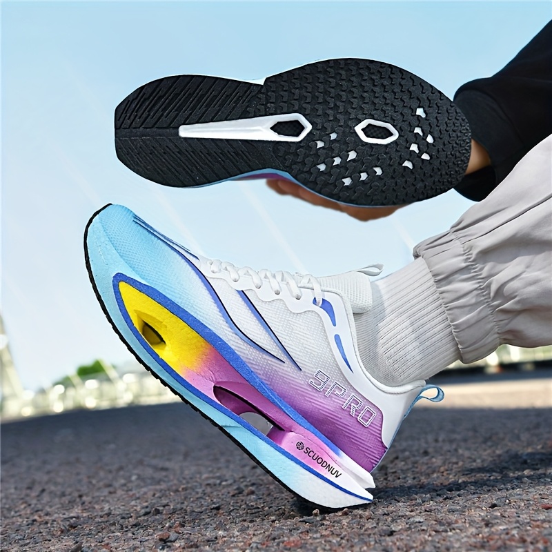 Hot Double Layer Carbon Plate Running Sports Shoes Odor-Resistant Anti-Slip Hiking Boots Invisible Height Increasing Men'S British Style Men'S Thick Sole Outdoor Motorcycle Boots Sports Men'S Shoes