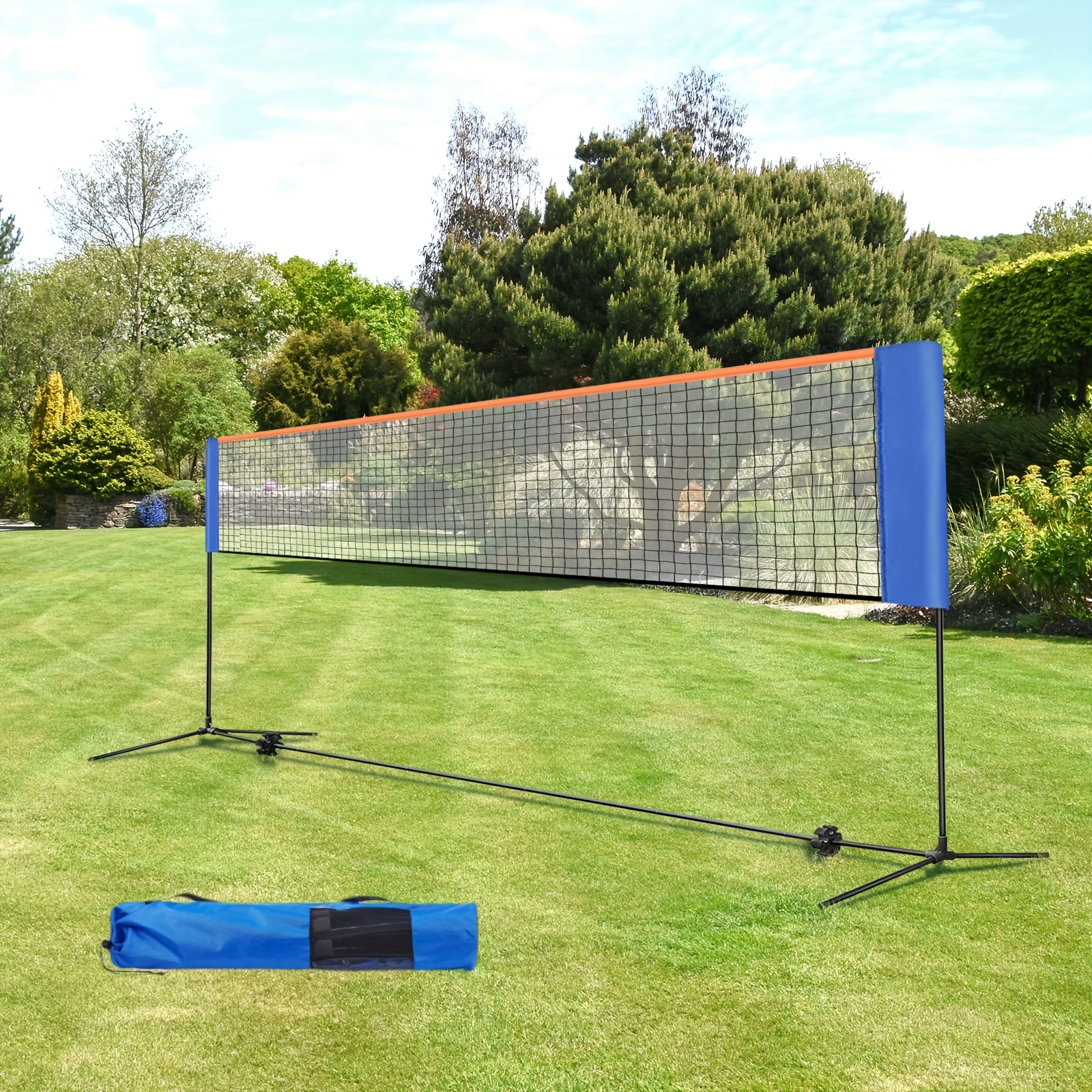 Rete Da Tennis/Pallavolo Pieghevole - Per Esterni, Spiaggia, Giardino, 4.1m X 0.86m, Nylon Resistente