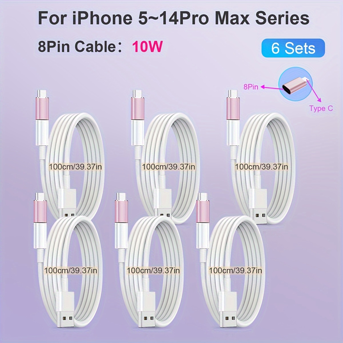 Cable De Carga Rápida De 1,2 M De Alta Calidad , Interfaz De 30 Pines En El iPhone  4 4s 3GS iPad 3 2 1 Cargador De iPod Datos