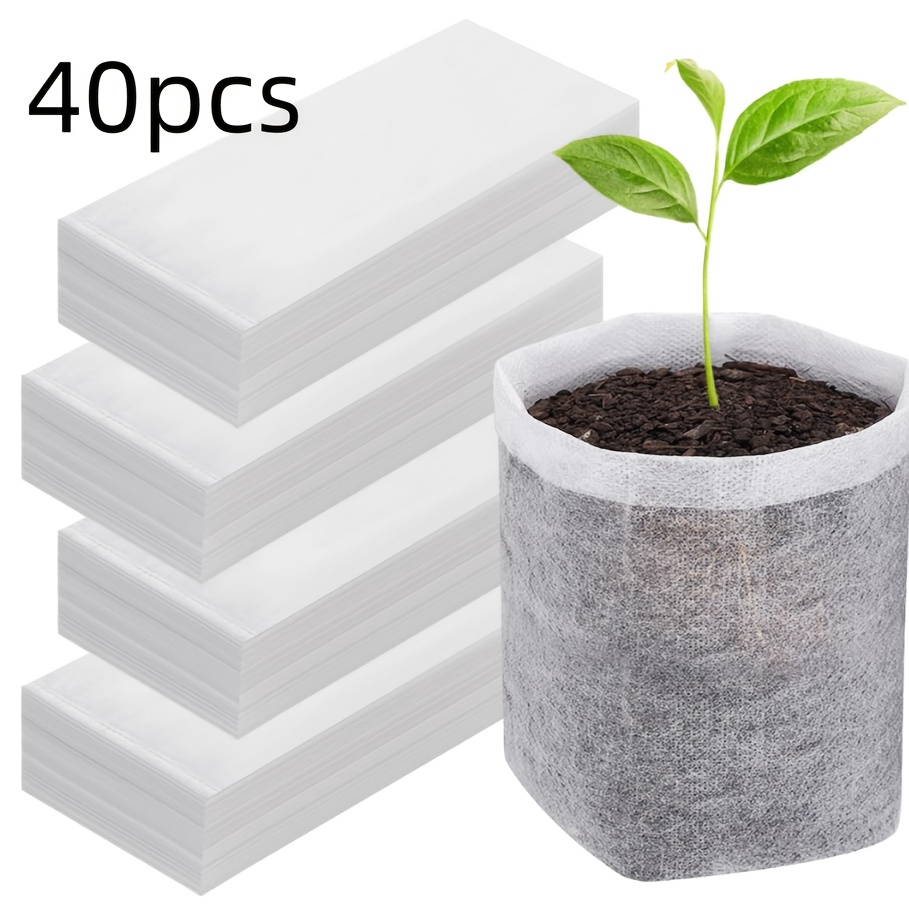TEMU 20 stuks/40 stuks Zaailing Plant Zakken, Wortels Kunnen Vrij Uitrekken En Transplanteren Met Geen Schade Aan De . Speciale Zaailing Zakken Voor