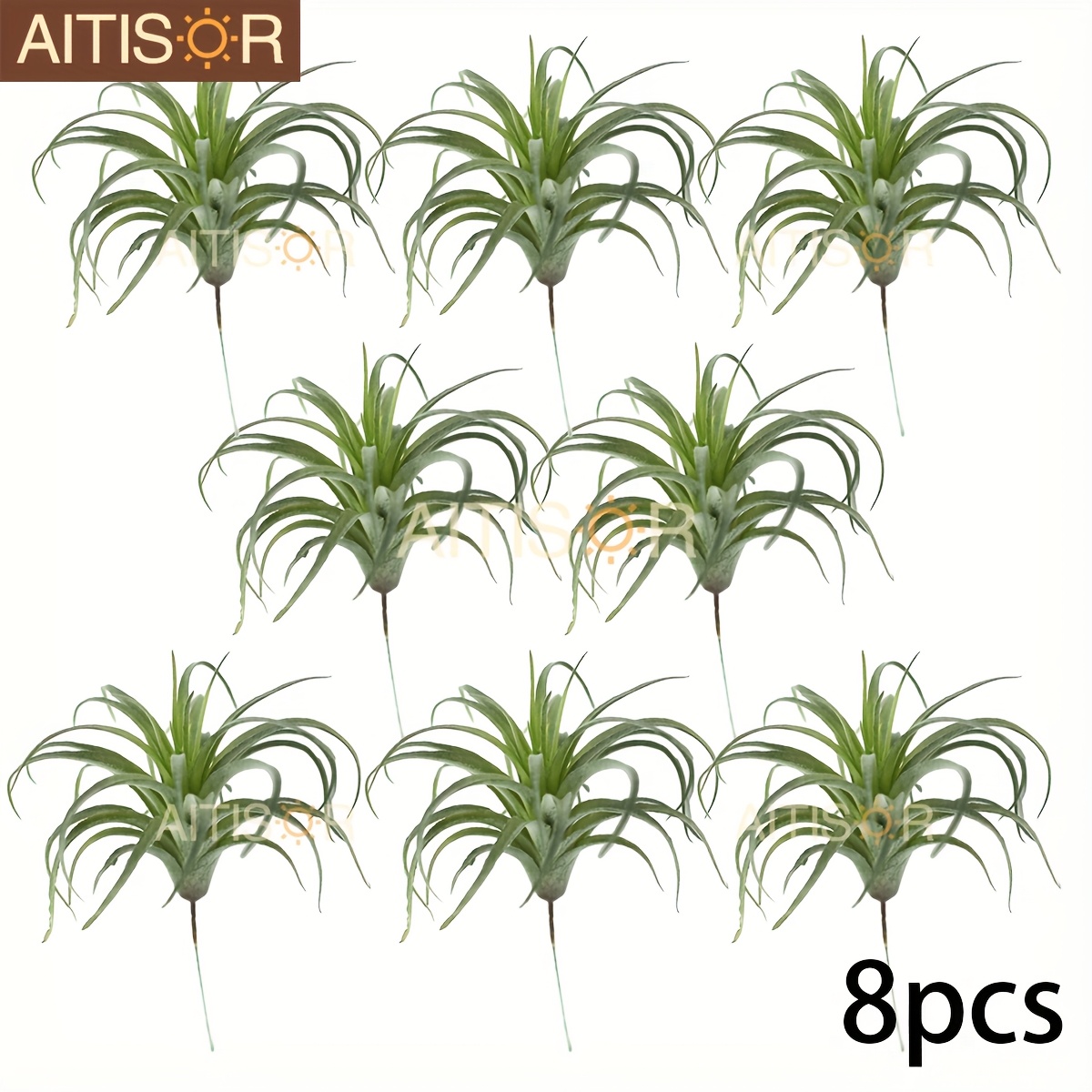 Set Of 8 Fake Succulent Plants, Air Plants, Artificial Greenery For Home Terrariums And Office Decoration
