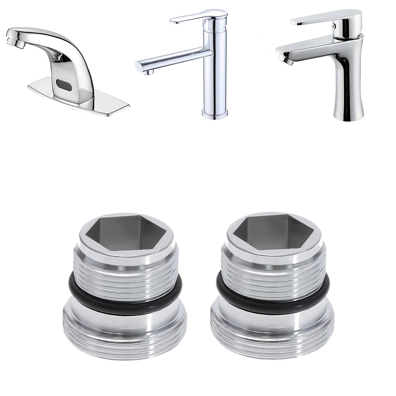2-Pack M18.5 To M22 Male-to-Male Faucet Adapter – Brass Chrome For IKEA, GROHE, Neoperl & BRITA